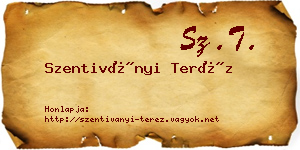 Szentiványi Teréz névjegykártya