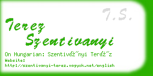 terez szentivanyi business card